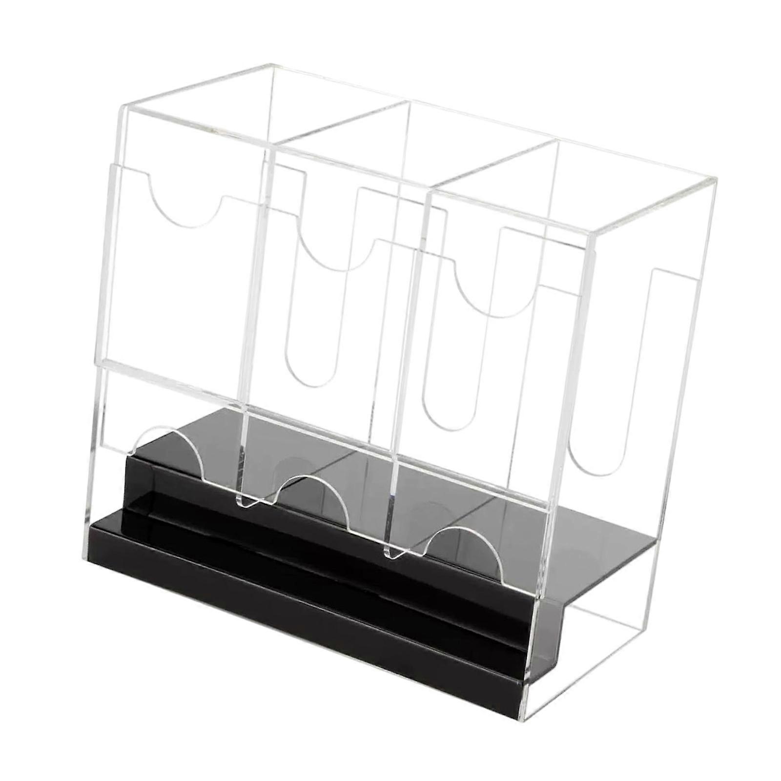 Sturdy ABS Trading Card Storage Container With Push Through Systems  Black