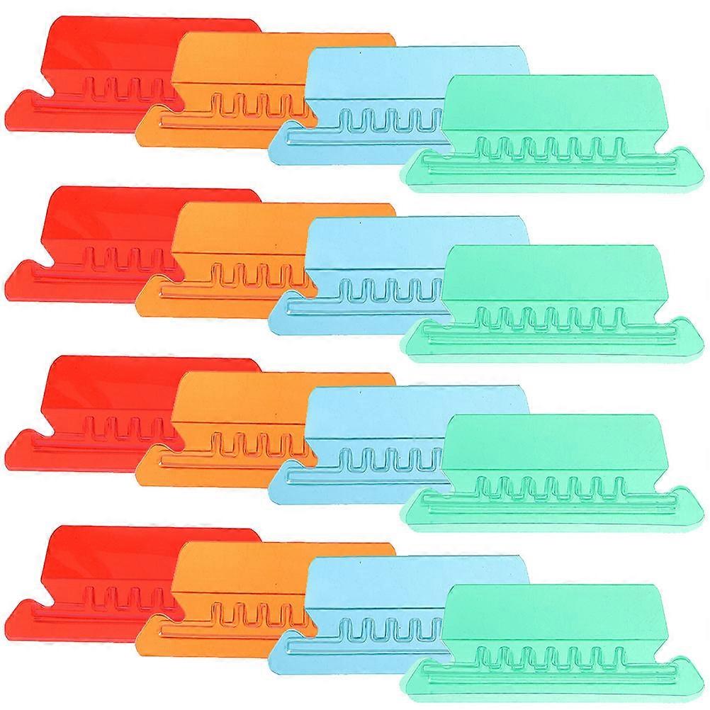 File Identification Folder Tabs Assorted Color for Document 40Pcs Plastic
