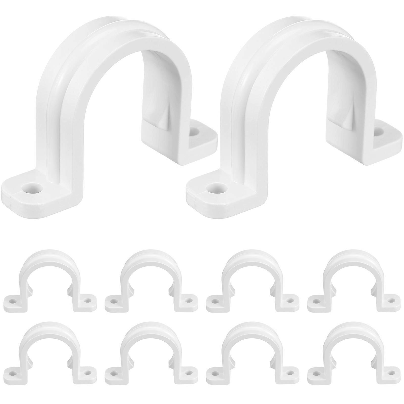 Fascette stringitubo a U per tubi in PVC, 10 pezzi