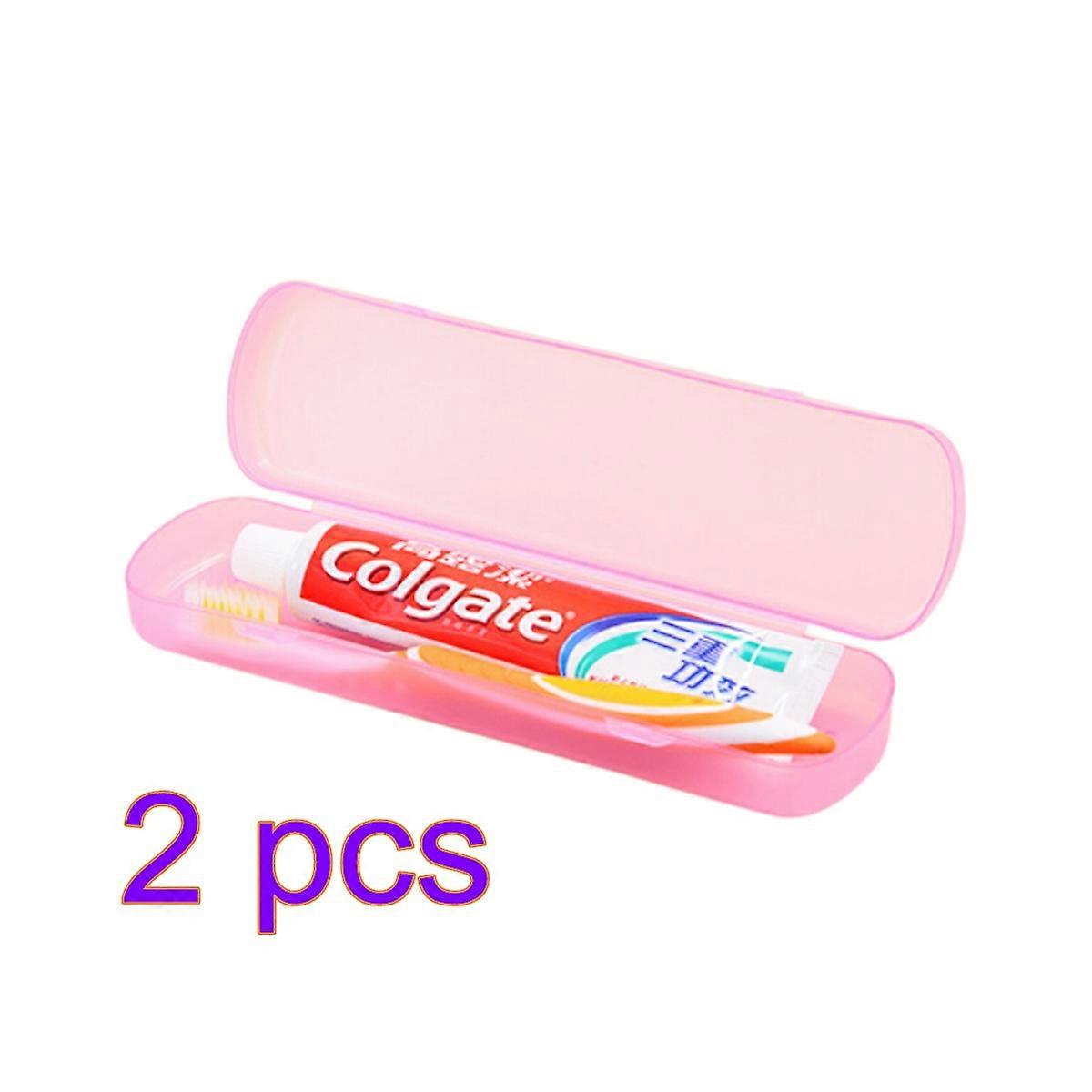 Toothbrush Holder for Outdoor Use with Portable 2Pcs Toothpaste Storage Case