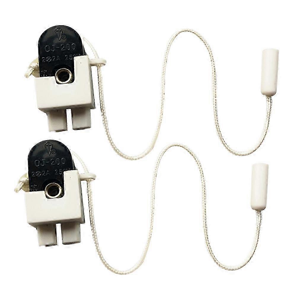 2 Pcs Pull Chain Switch Electrical Wire Switch for Ceiling Light Pull Cord Switch