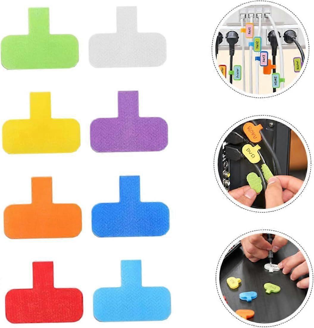 20-pack cable ties with labels for electronic cables