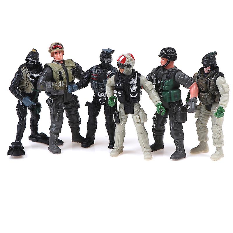 6pcs Command Mini Figures Action Modern Combat Game Figures Model Toys_x000d_