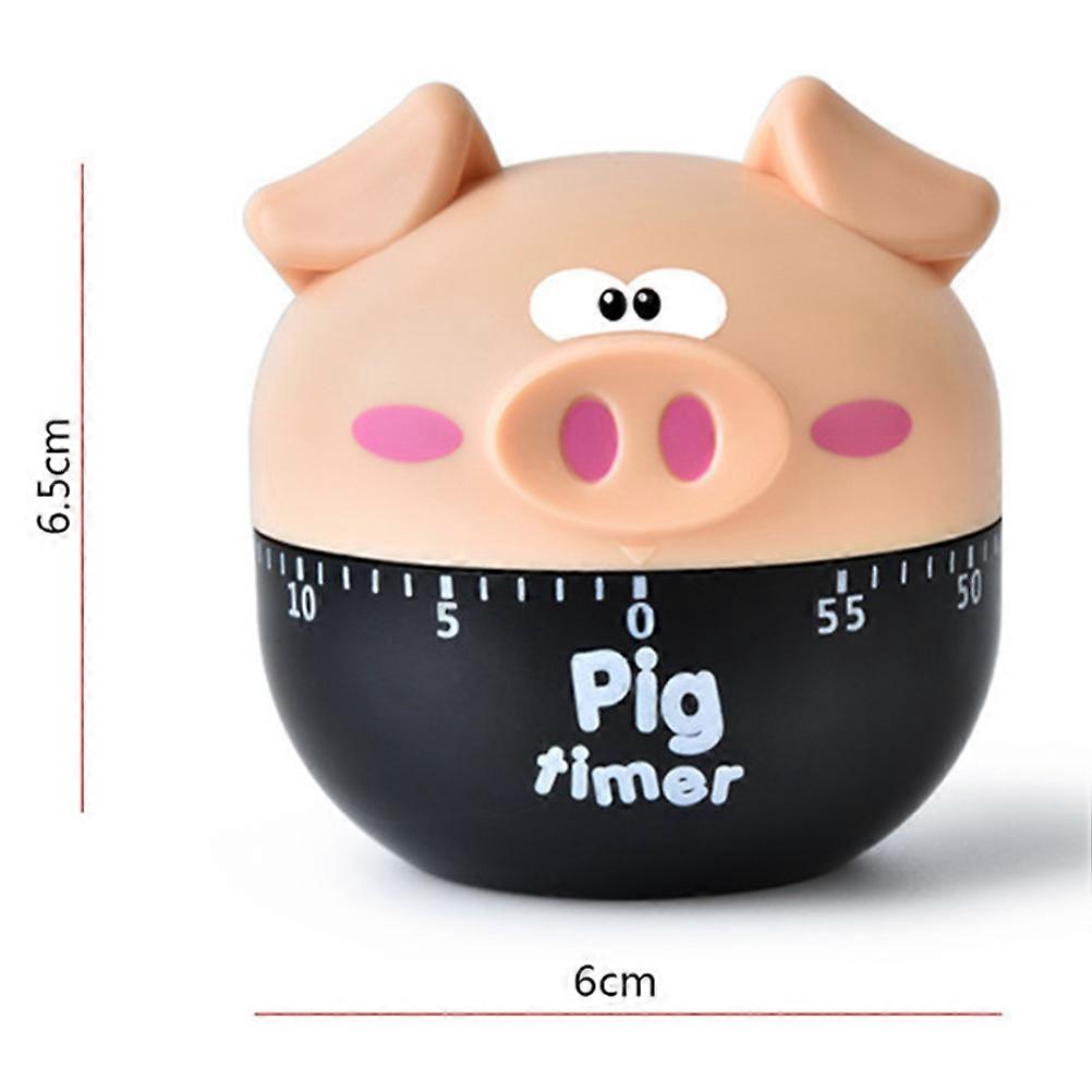 Khaki Pig Shaped Kitchen Mechanical Timer Creative Cartoon Bake for Cooking Timer