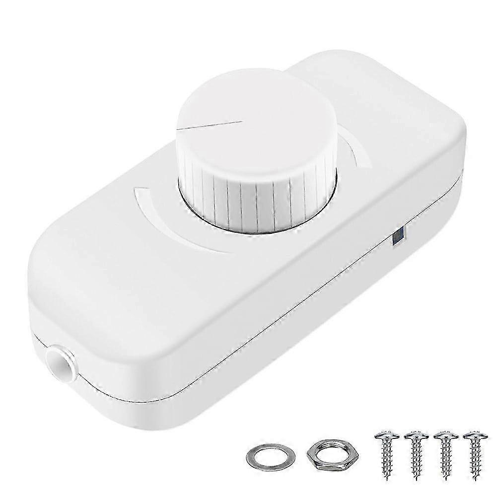 Inline Dimmer Switch compatible with 12V 24V Led Lights Frequency Adjustable Push On/Off Rotary Control compatible with Smooth Brightness Adjustment