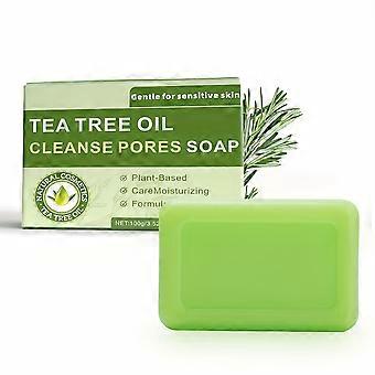 Tea Tree Oil Soap, Gentle Cleanser for All Skin Types with Refreshing Scent, Improves Skin Texture and Combats Seasonal Dryness