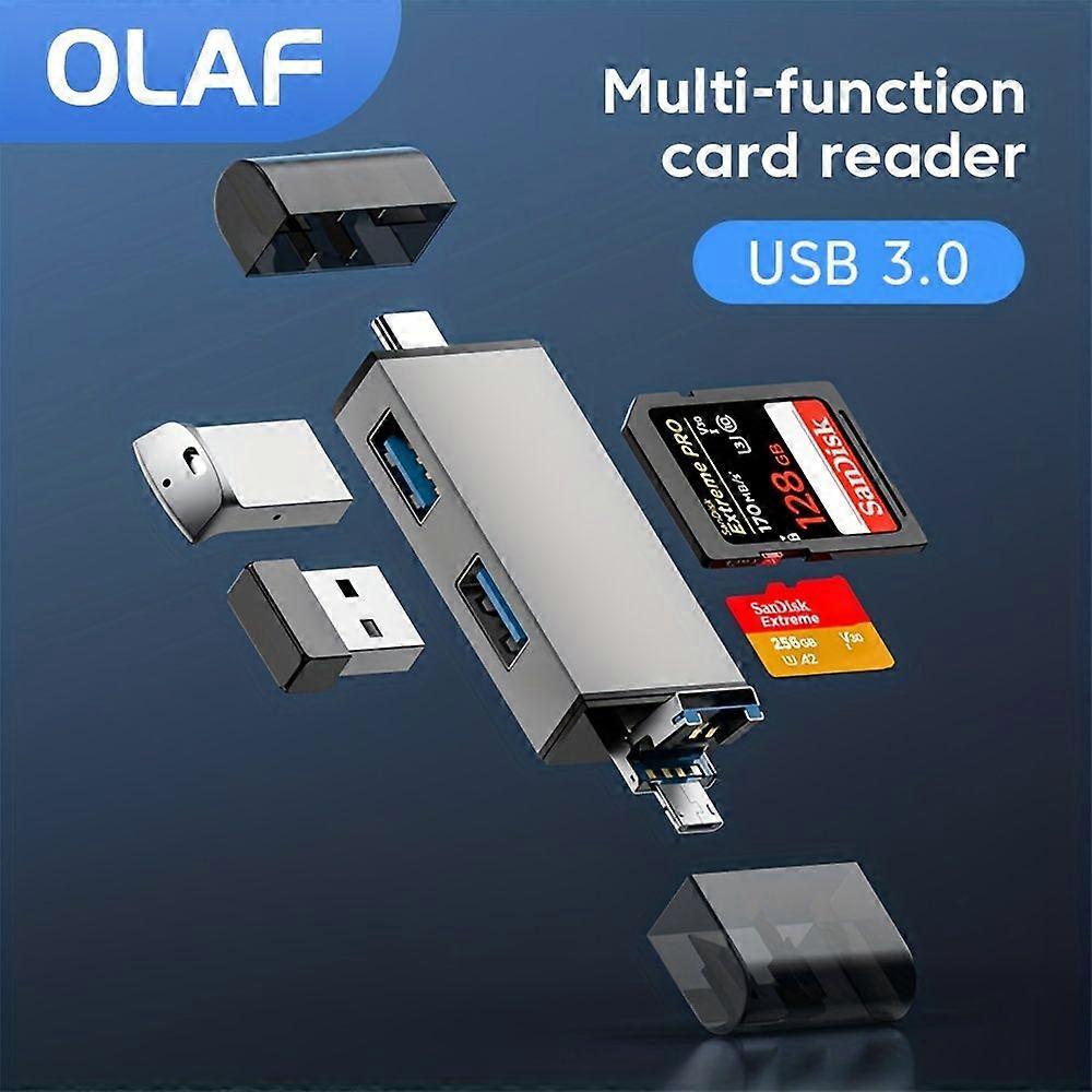 7-in-1 Metal Card Reader OTG 3.0