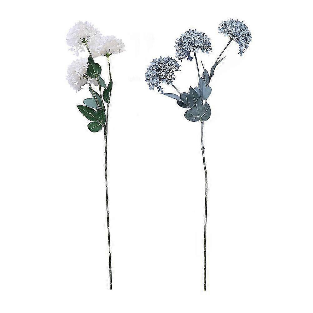 Simulation Hydrangea Flowers Artificial Hydrangea Flower for Decoration 2Pcs