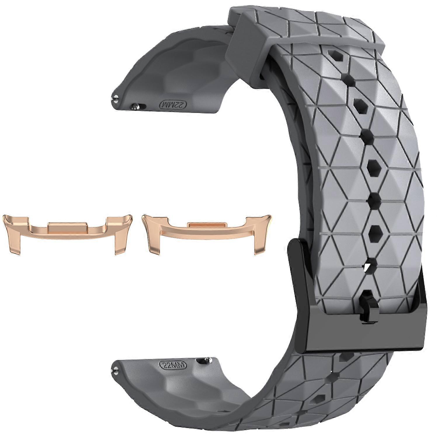 For Samsung Galaxy Watch 8 / 8 Classic / Ultra 2 Silicone Football Design Replacement Arm Band Grey