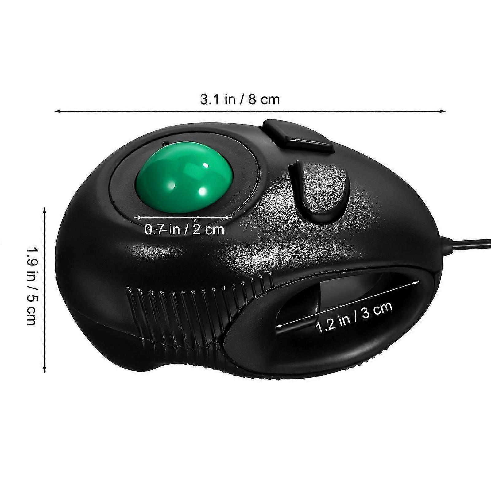 4d Mouse Mini Trackball Mouse for Portable USB Powered Use Black