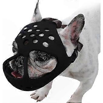 Breathable Soft Muzzle for Flat-Faced Dogs, Prevents Biting & Licking