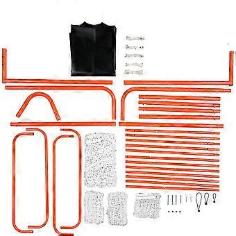 Porta pieghevole da lacrosse 3 in 1 con backstop e bersaglio, rete da lacrosse 6' x 6', arancione