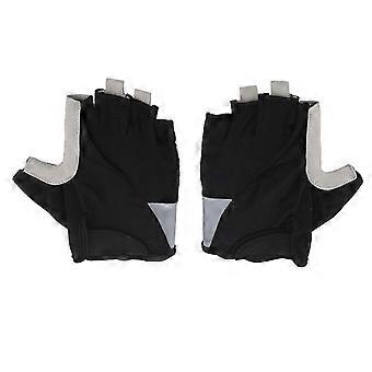 Men Cycling Half Finger Gloves, Breathable Mesh Anti Slip Shock Absorption Reflective Fingerless Gloves for Outdoor Biking Hiking XL