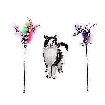 41 cm  Feather Funny Cat Stick Cat toyColorful OA