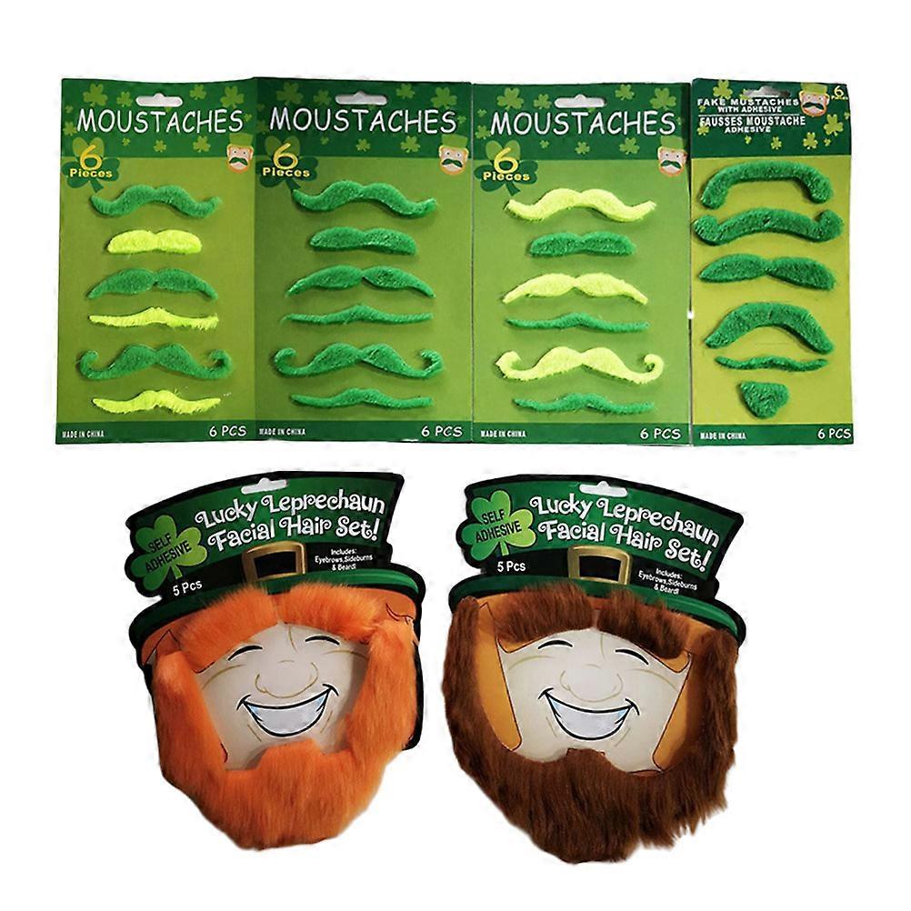 Assorted Mustache Fake Beard for Decoration 6Pcs Set
