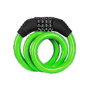 MTB Road Bike Safety Lock Portable 4-digit Password Steel Cable Lock Aluminum Alloy Lock Core [jkw] Edition 0831