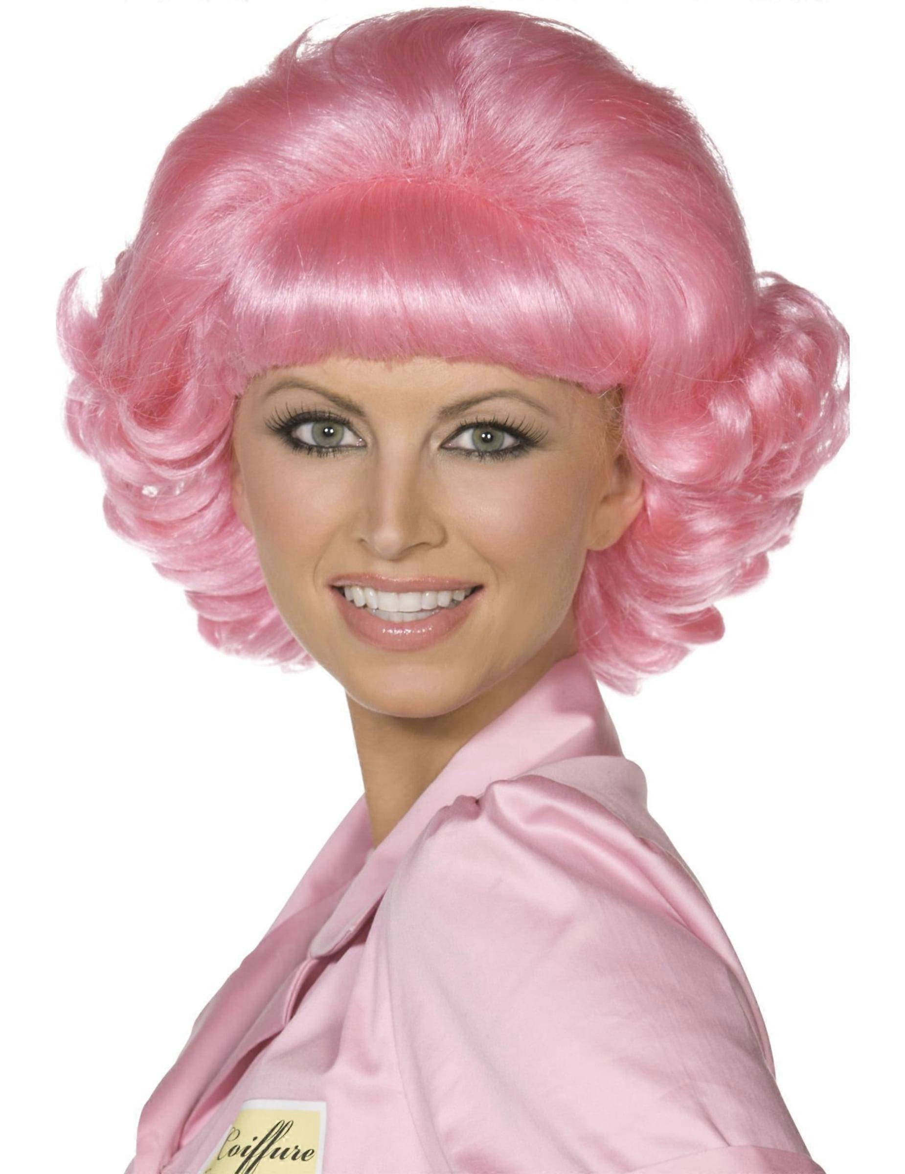 Perruque rose Grease femme