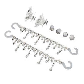 8Pcs Schuh Charms Set Schmetterling Schnalle Herz Schnalle Runde Schnalle Schuh Charm Kette Dekoration für Schuh Dekoration Zubehör