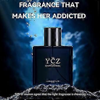 Ycz Charm Unfolds Marine Eau De Parfum for Men, Long Lasting Cologne with Fresh Marine & Oriental Woody Notes New Arrival S07