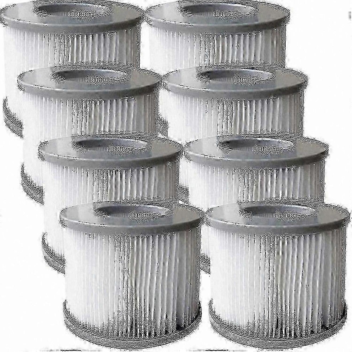 MSPA Inflatable Pool Replacement Filter Cartridges, 8-Pack