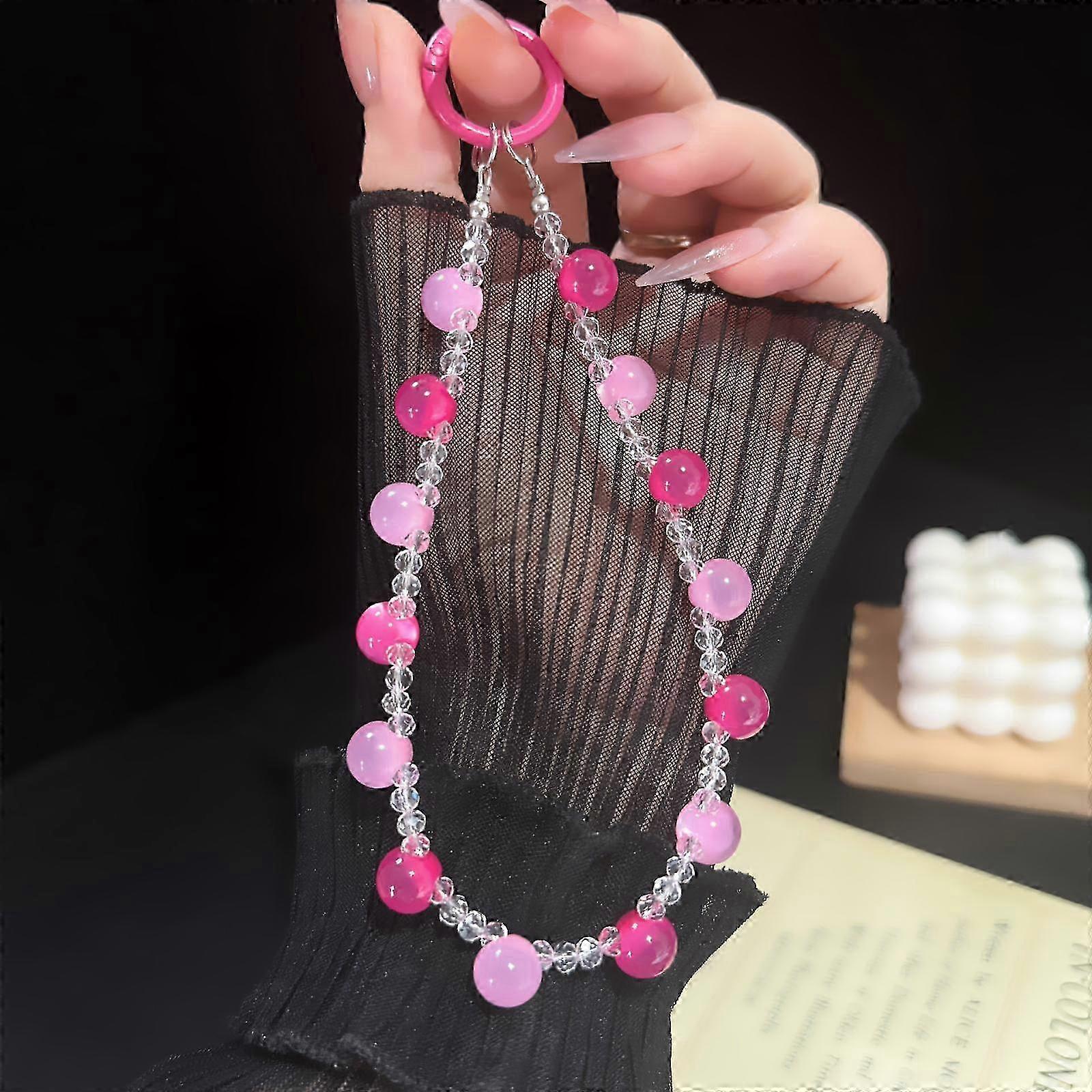 Fine Beaded Gradient Jelly Phone Chain