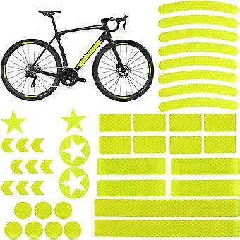 Set of 42 Reflective Stickers, Reflective Night Bike Safety Decoration, Reflective Stickers for Night Visibility