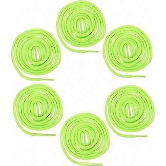 Replacement Polyester Shoelaces, 6pcs 120cm Round Laces for Adult Sneakers, Running & Hockey Shoes, Olive Green