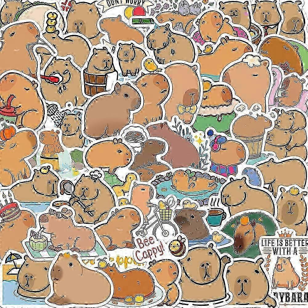 50pc PVC Capybara Sticker Collection