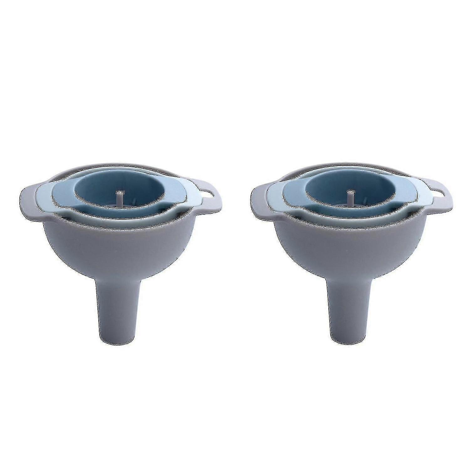 4-in-1 Multifunctional Plastic Filter Funnel Set (Large, Medium, Small)