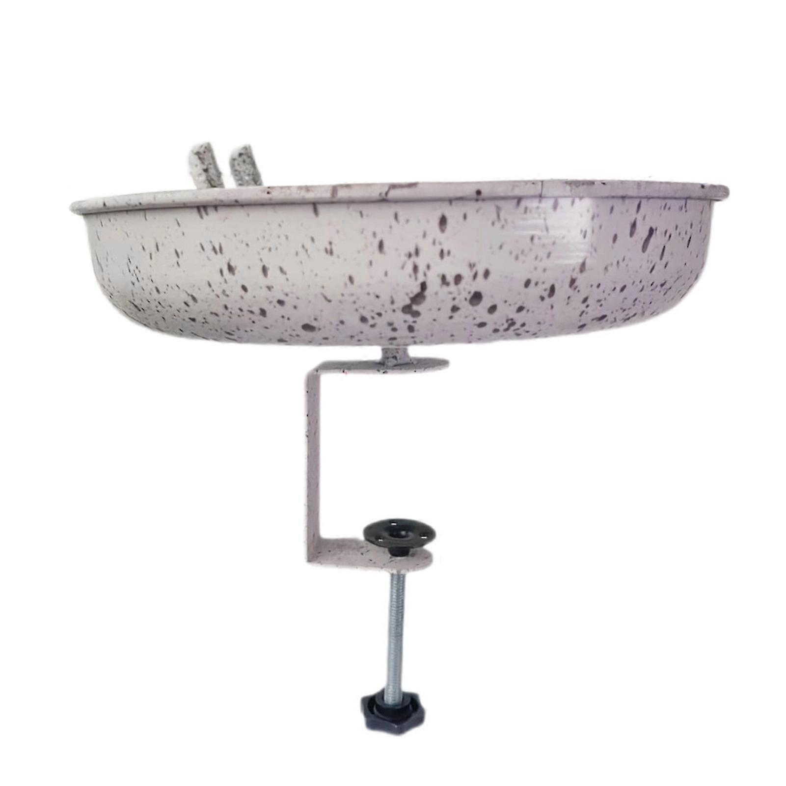Rustproof Clamp-On Bird Bath