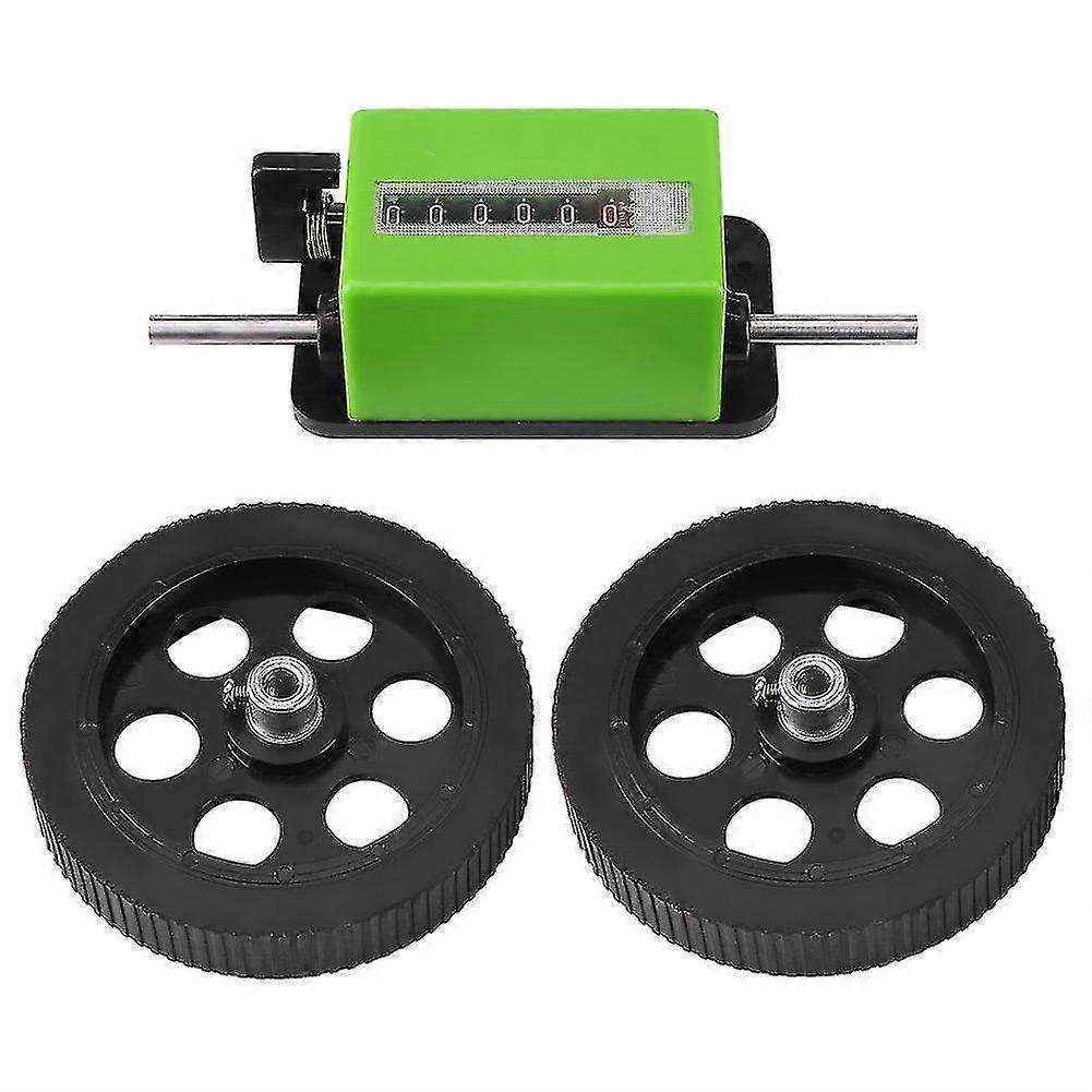 1pc Mechanical Length Counter,Green Rolling Wheel Meter Counter