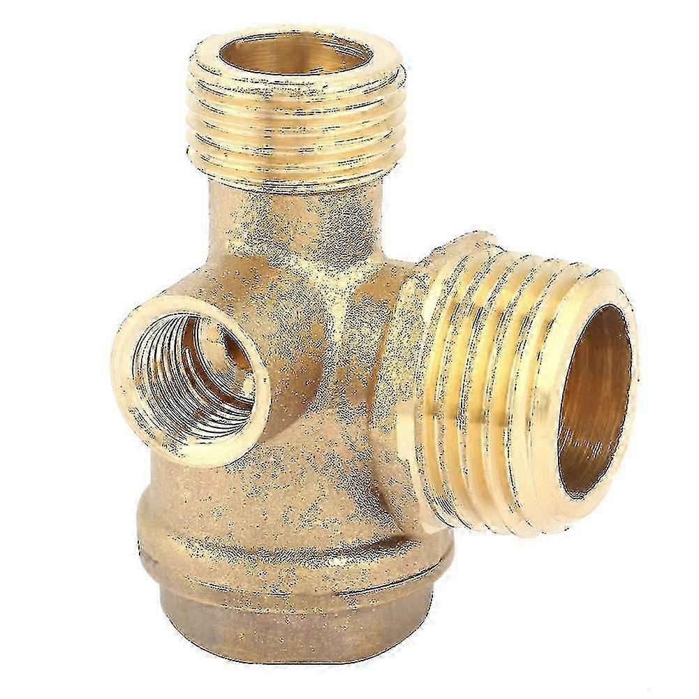 Three-way brass air compressor check valve