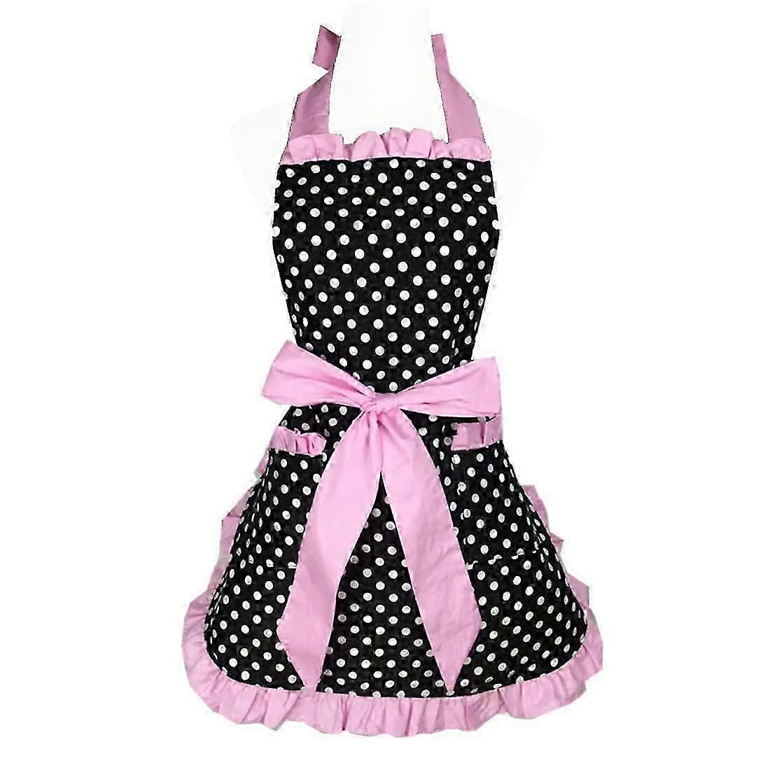 Retro Ruffled Cotton Apron