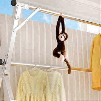 24-Inch Hanging Monkey Plush Toy, Soft Cotton Stuffed Animal for Kids, Christmas Decor and Birthday Gift