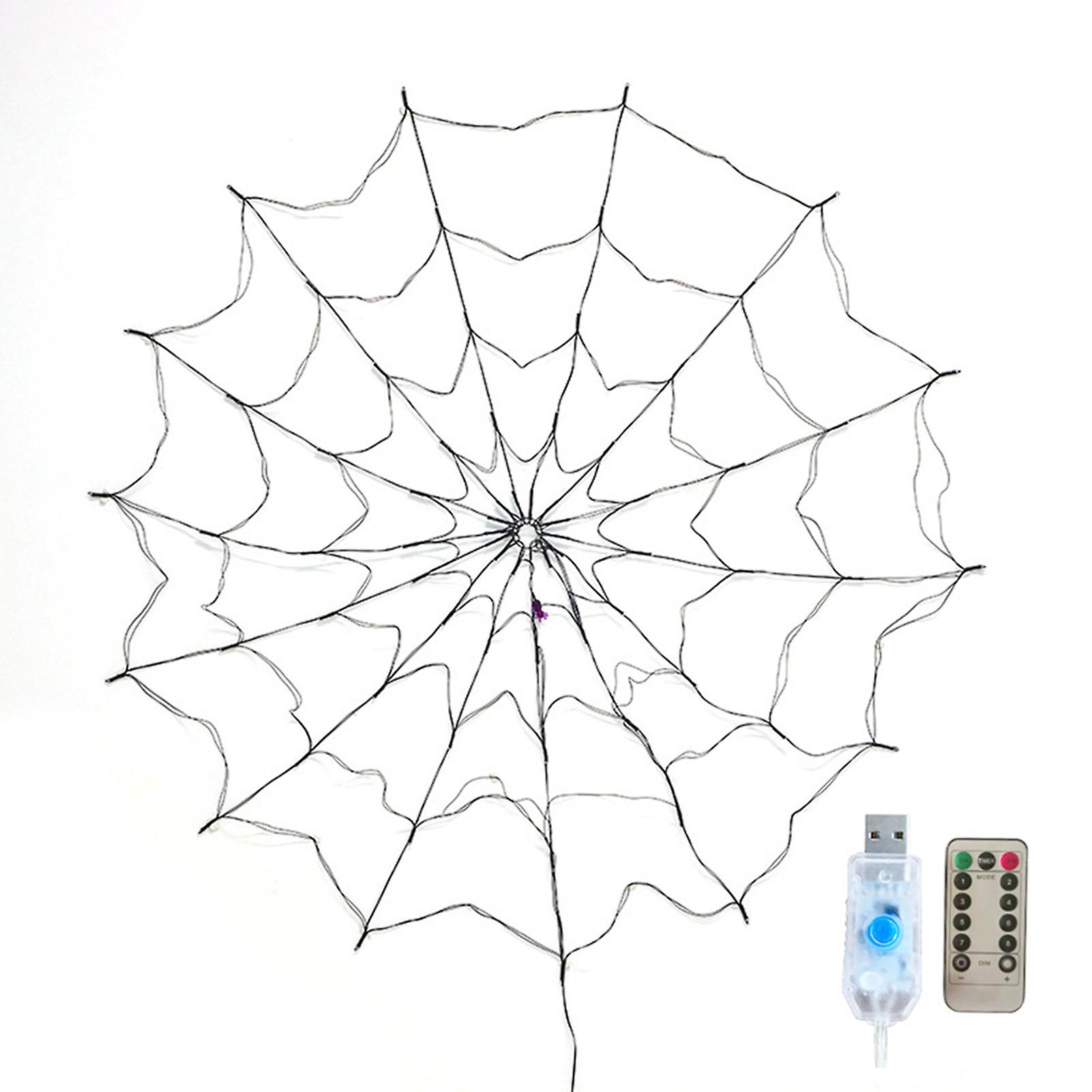 Scary Led Spider Web Lights Haunted Atmosphere Led Lights For Halloween Themed Parties