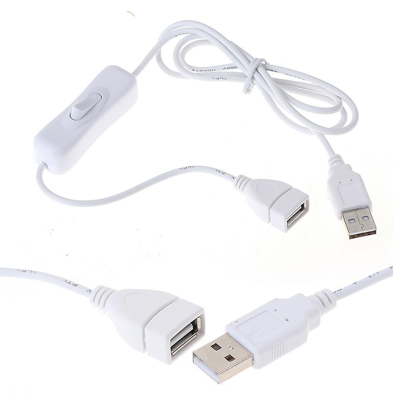 1pc 1m Usb Cable With Switch On/off Cable Extension Toggle For Usb Lamp Usb Fan