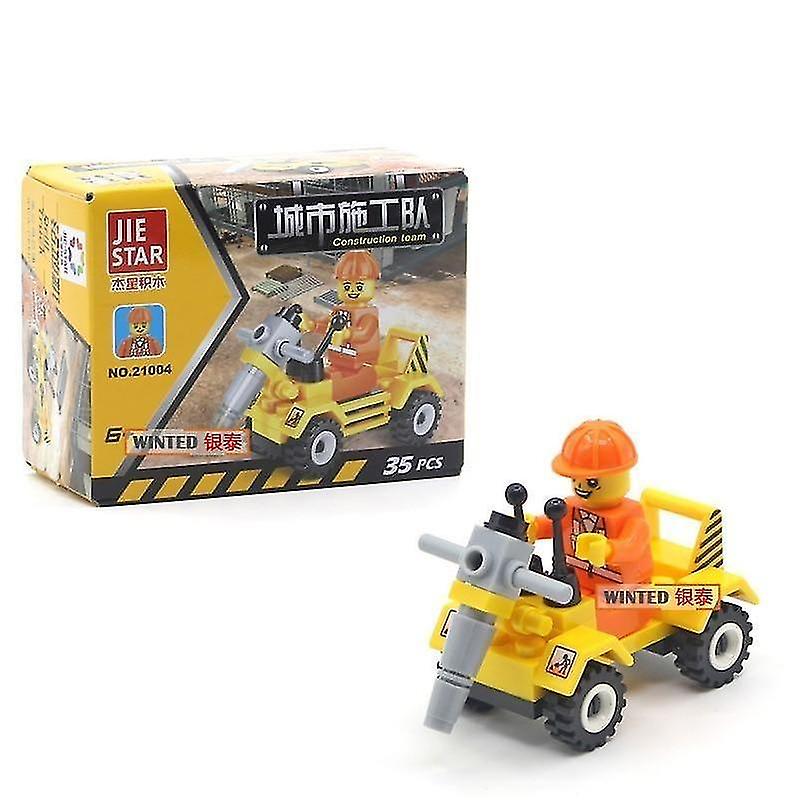 D Mini Transportation Assembled Models Blocks Car Compatible Police Plane