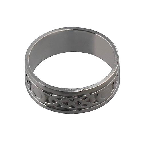 Silver 8mm Celtic Wedding Ring Size Z+1
