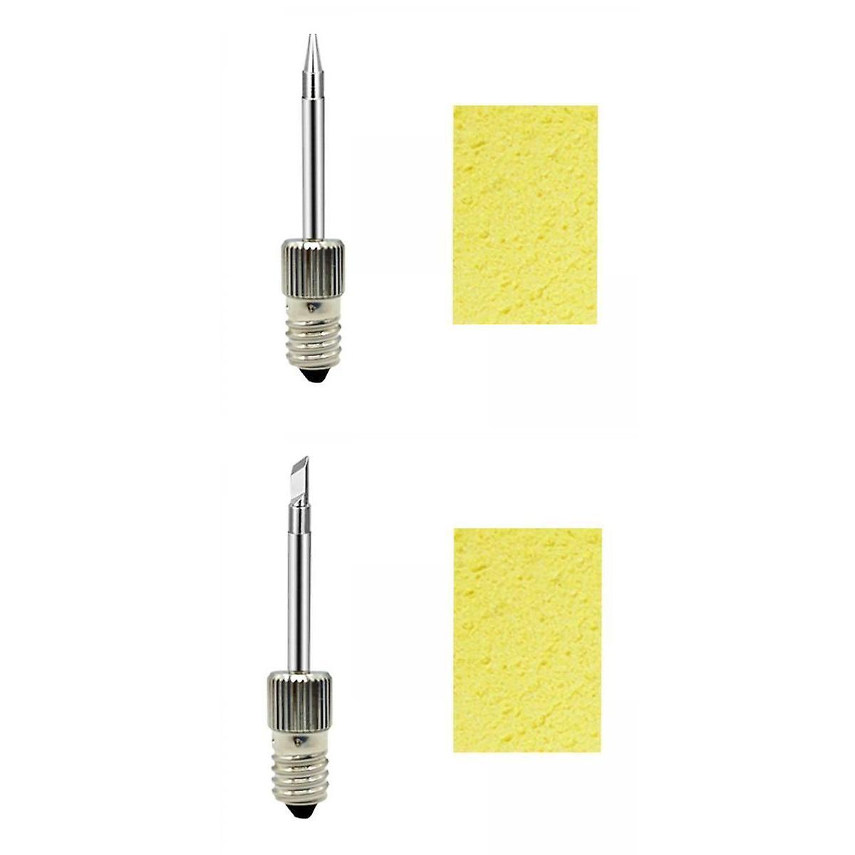 2pcs Soldering Tips USB Soldering Iron Head for E10 Interface tip K+tip B