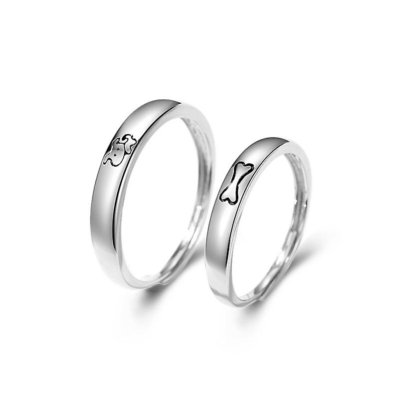 S925スターリングシルバーカップルの結婚式の指輪