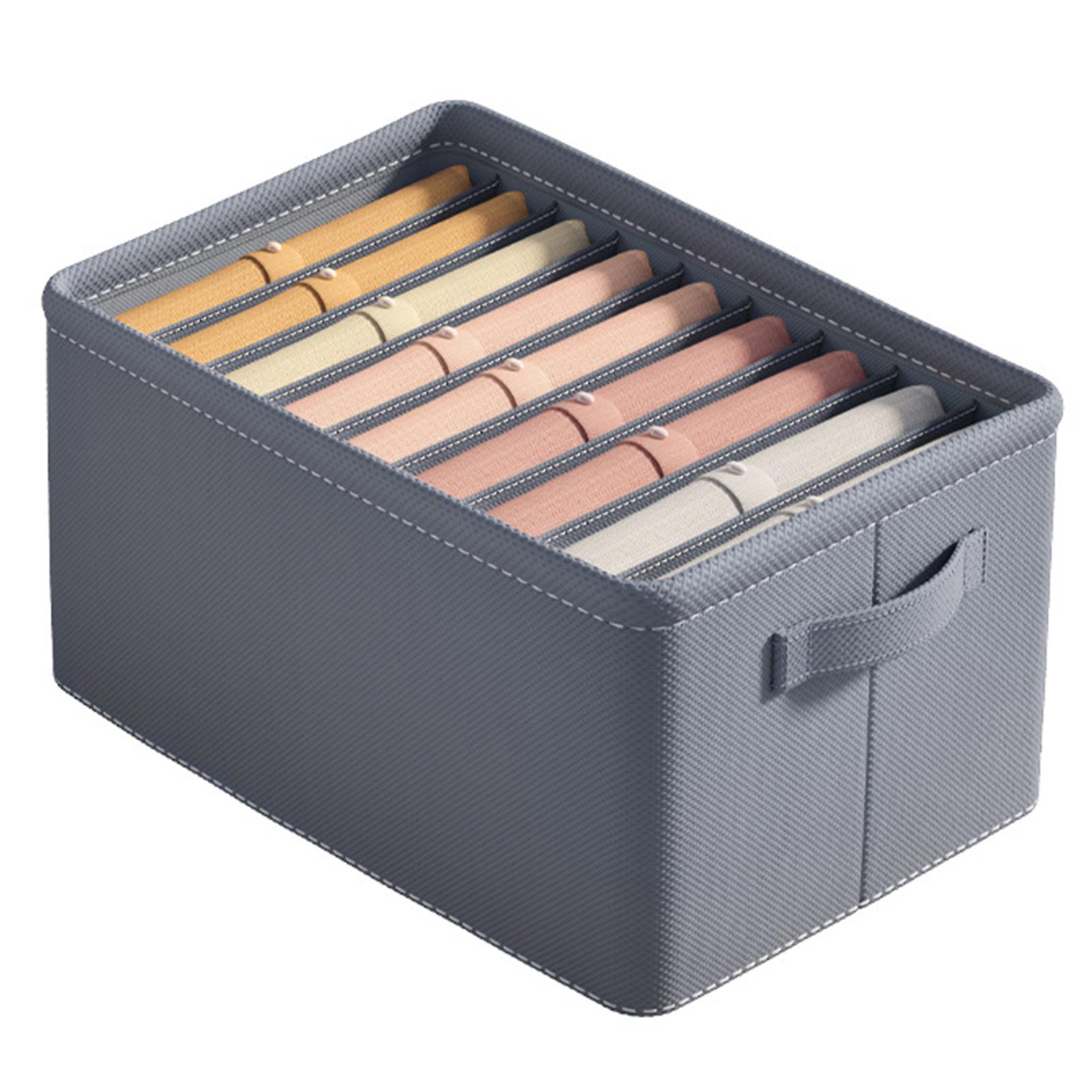 Foldable Clothes Organize Box With Handles Drawer Dividers For Clothing Closet Storage Jeans