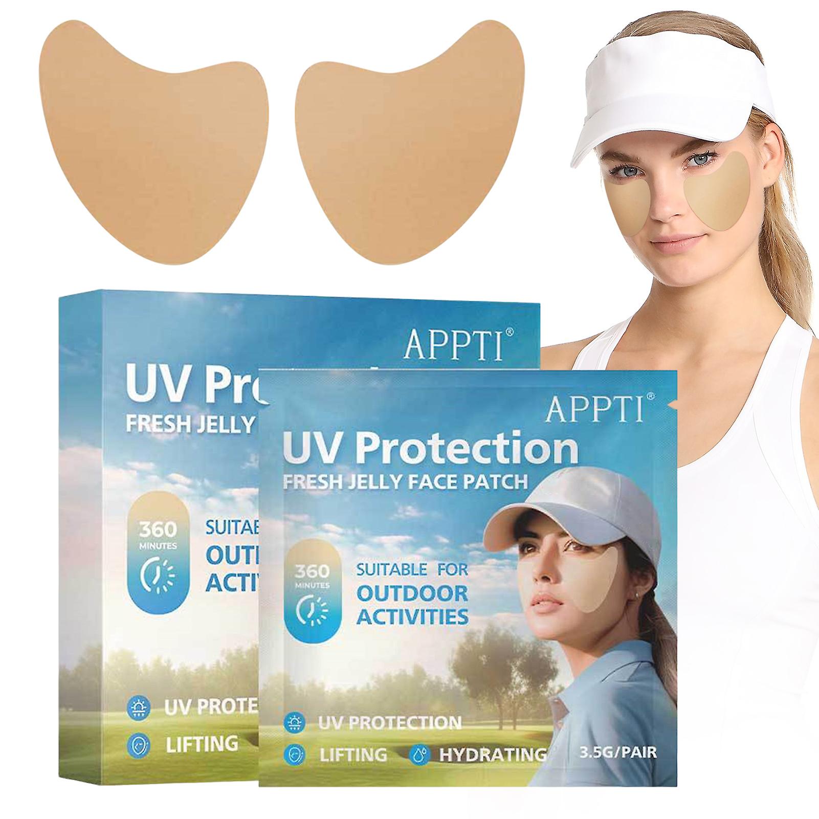 5 Pairs Sunscreen Face Patch Golf Sunscreen Patches Reduce Freckles Moisturizing Sun Protection Facial Patches For Golfs Beach Travel Camping Cycling