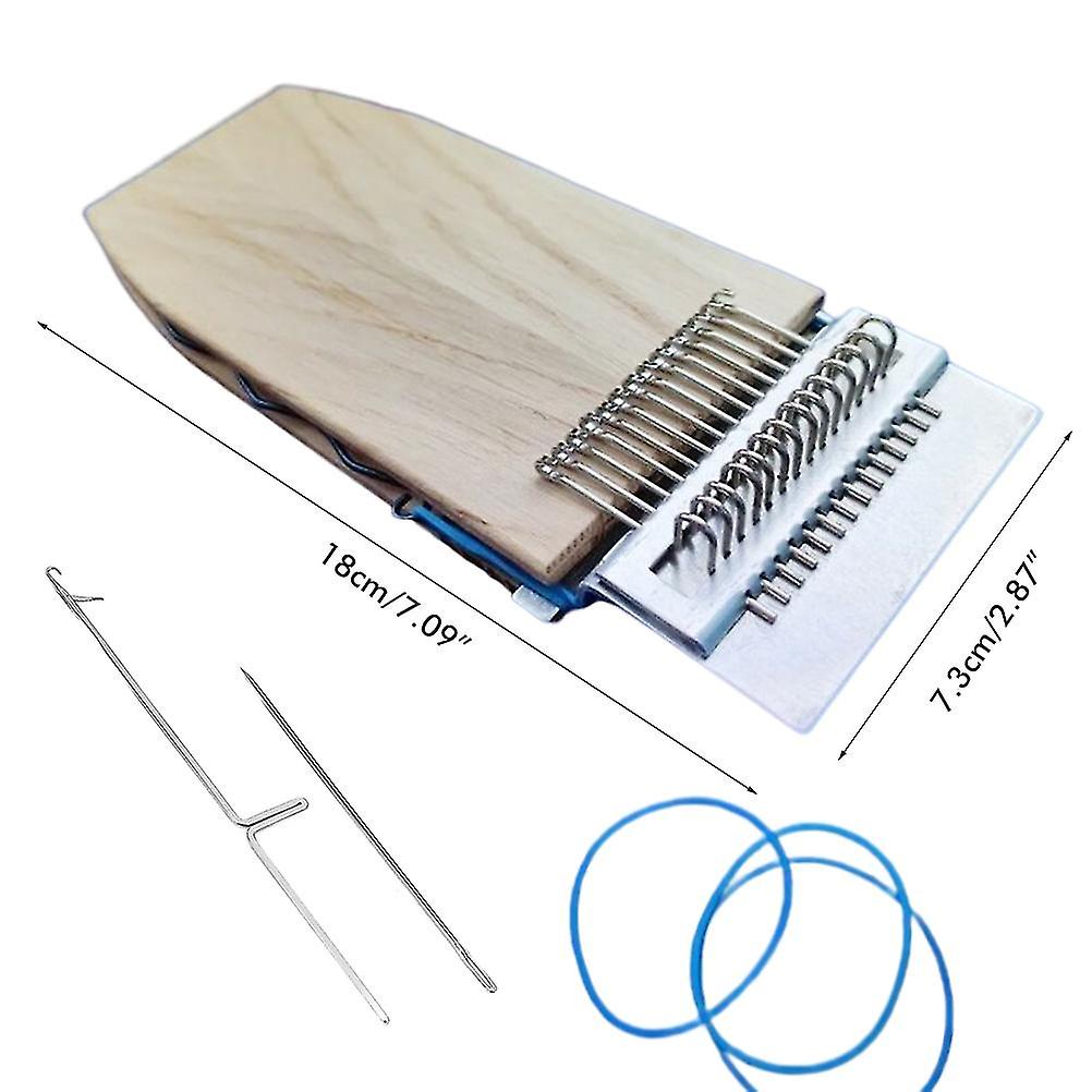 Small Wooden Darning Loom Kit for Weaving Clothes and Socks, DIY Weave Tool for Beautiful Repair and Textile Arts