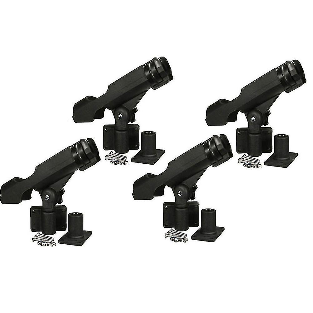 4pcs Canna da pesca Supporto per canna da pesca Staffa da pesca girevole con viti per yacht da barca Kayak Strumento accessorio
