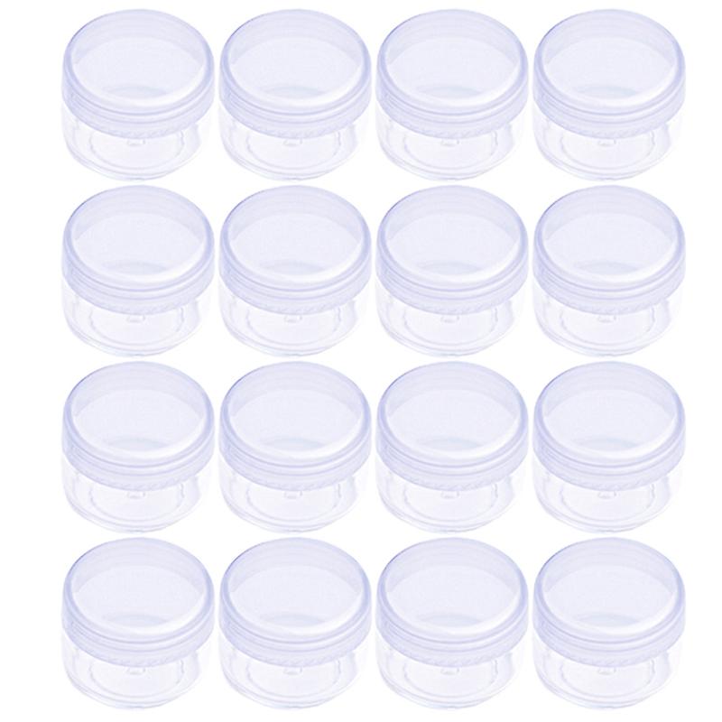 100PCS Empty Clear Container Jar with Lids 5ML Jar Durable Lightweight Portable Long Lasting for Makup Powder Samples