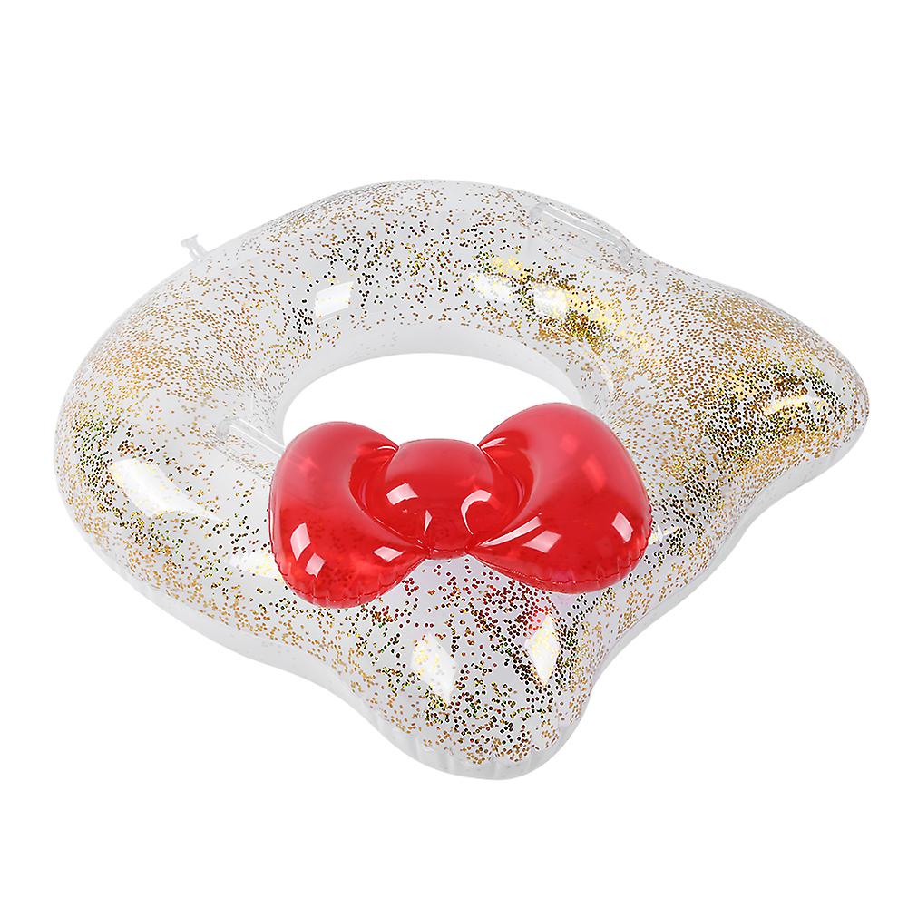 Kid Swimming Ring Sequin Red Bowknot Cat Swimming Tube Ring Armpit Life Rings Floating Circle for Girl Baby Cute Shape70cm Children Swimming Ring