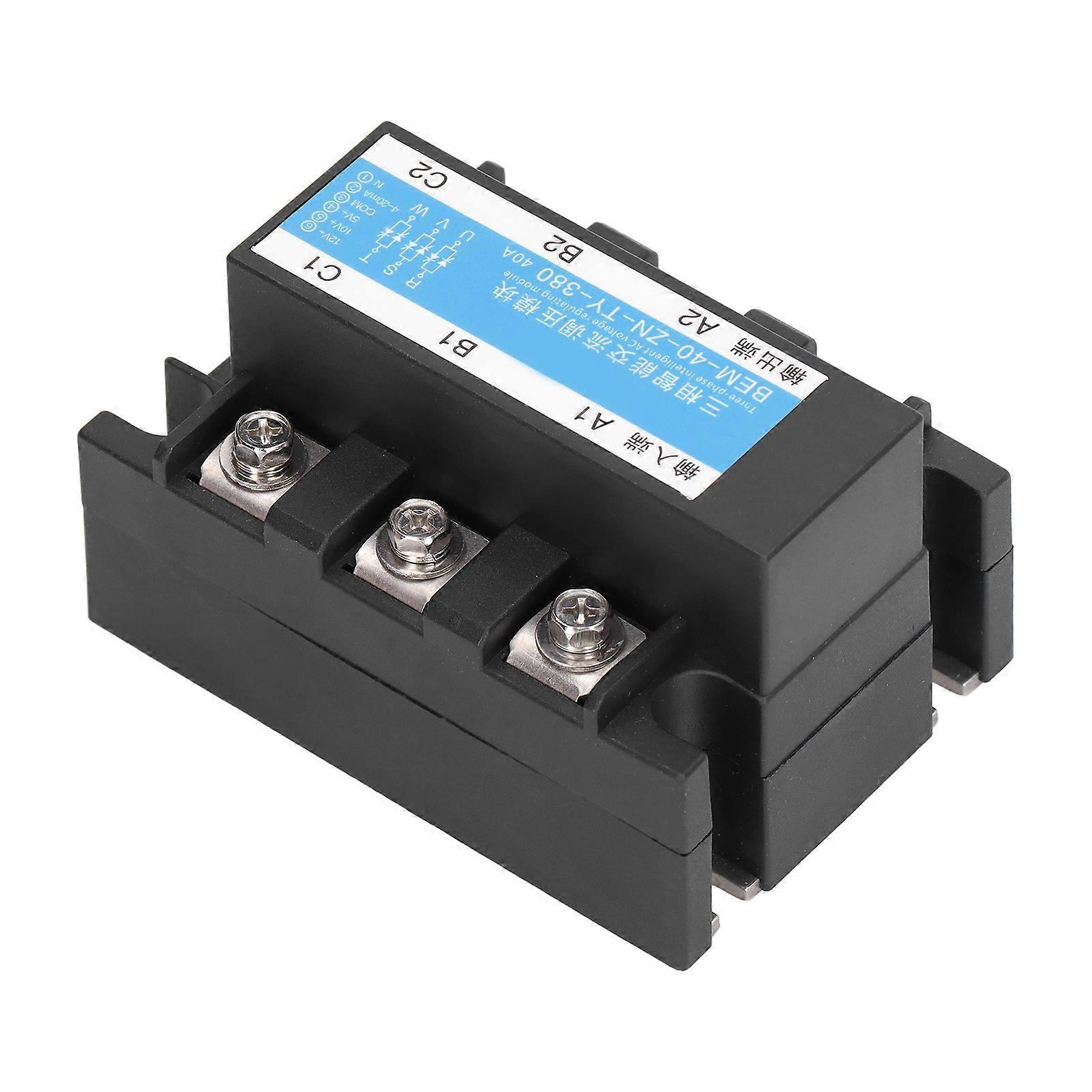BERM 3 Phase Solid State Relay 380V Input 380V 40A Output Smart AC Voltage Regulator Module