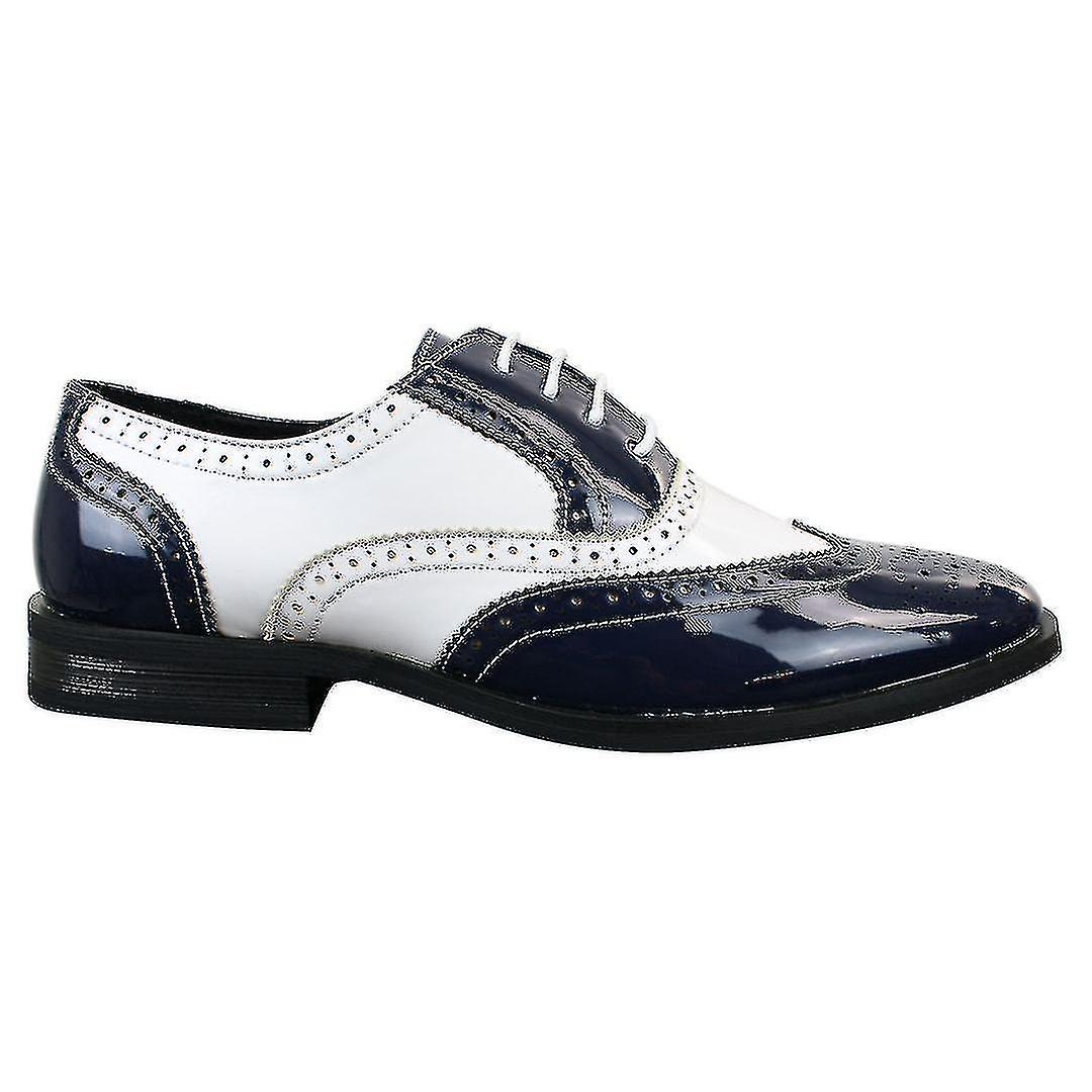 בגדי ריקוד גברים תחרה פטנט נעלי Brogues גטסבי קלאסי שנות ה-20 של המאה ה-20 מבריק