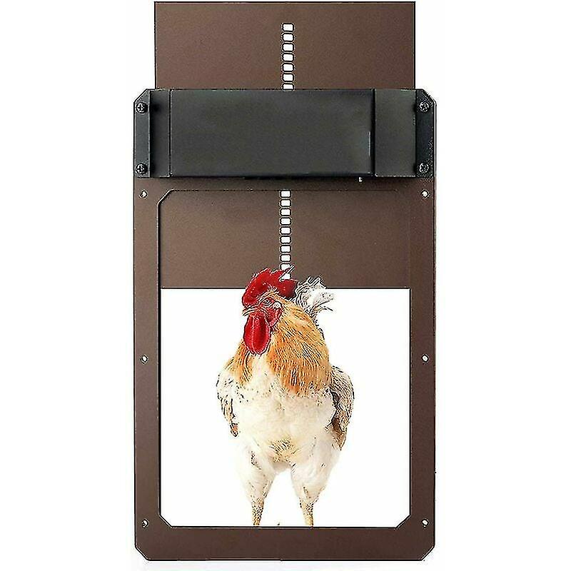 Automatic Chicken Coop Door Kit, Battery Powered Automatic Chicken Coop Door with Timer and Light Sensor