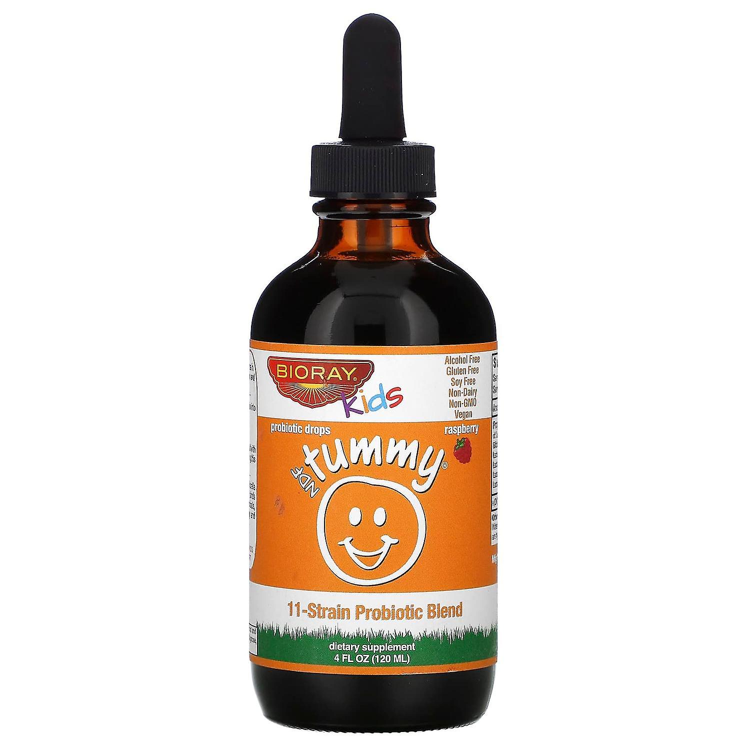 Bioray Inc., Kids, NDF Tummy, Raspberry, 4 fl oz (120 ml)